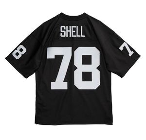 Stitched football Jersey 78 Art Shell 1976 black mesh retro Rugby jerseys Men Women and Youth S-6XL
