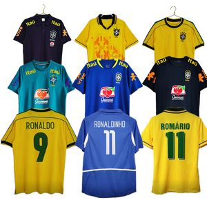 1998 Brasils camisas de futebol 1988 2000 2013 2002 camisas retrô Carlos Romario Ronaldinho 2002 camisa de futebol 1993 Brasil 21 RIVALDO ADRIANO JOELINTON