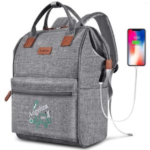 Backpack Men Casual Business 15.6 -calowy laptop męski gniazdo USB nastolatka studentka szkolna dla kobiet codzienna torba do pracy szary