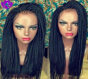 1BCOLOR الاصطناعية الاصطناعية الدانتيل الأمامية للنساء للنساء مقاوم الشعر شعر مستعار قسط جديلة wig2898532