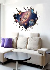 Simanfei Space Galaxy Planets Wall Sticker 2019防水アート壁画デカールユニバーススターウォールペーパーキッズルーム飾るLJ2011288305936