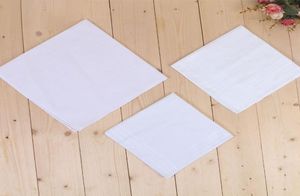 Big size 4343cm White Dinner Handkerchief Pure Kitchen Handkerchief Pure Color Small Square Cotton Sweat Towel Plain Handkerchief9341390