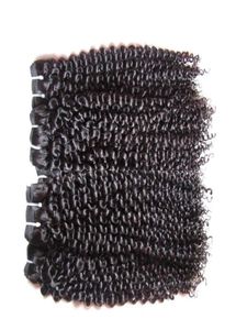 Pacotes inteiros de cabelo humano remy brasileiro tecer kinky encaracolado 1kg 10 pacotes lote cabelo virgem não processado cor natural corte de on5517281