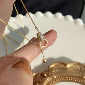 Exquisite Fashion Women Luxury Designer Wedding Dopamine Jewelry Sterling Double Ring for Versatile and Unique Design Round Bead Tassel Chain
