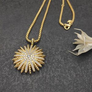 DY Marka Tasarımcı Kolye Kolyeleri Kadınlar için Klasik Altın 925 Gümüş Vintage Çeşitli şekil elmas erkekler kolye uzunluğu 45-90cm mücevher hediyesi kutu toptan satış