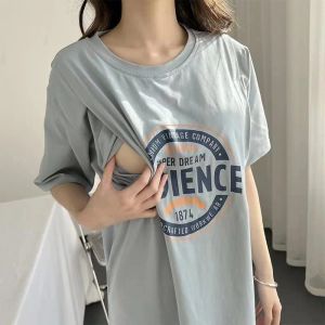 Dresses Nursing Dresses Pregnant Breastfeeding Dress For Women Summer Maternity Loose Casual Feeding Clothing Pregnancy Home Clothes Hot