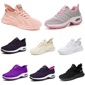 New Men Women Shoes Hiking Running Flat Shoes Soft Sole Fashion Purple White Black Comfortable Sports Color Blocking Q41 GAI GAI TR