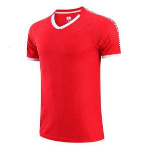 Maglie da calcio in bianco di alta qualità Maglia da calcio per adulti Manica corta da allenamento Top con scollo a V Maglietta sportiva Jersey personalizzata 240228