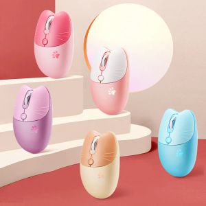 Mice Cat Face M3 Wireless Mouse Mute Laptop Office Portable Unlimited Mouse Silent Comfortable and Cute