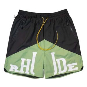 Rhude shorts masculino designer curto conjuntos de calças de treino solto e confortável moda ser popular 2023 novo estilo s m l xi poliéster solto melhor qualidade rhude camisa 3430