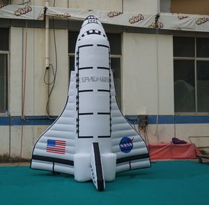 8 mH (26 piedi) con ventilatore Nuova pubblicità con veicolo spaziale gonfiabile con luce a LED a 7 colori Gonfiabili Space Shuttle Space Vehicles gonfiabili