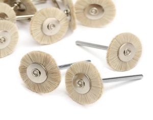 30pcs szczotki do polerowania dentystycznego 3 mm miękkie białe kozie włosy Buffing Wheels Cleaning Burs for Dental Lab Rotary Tools 20183589999