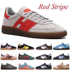 With BOX Designer shoes Black Clear Pink Gum Casual Shoes For Men Women Trainers Red Stripe Outdoor Flat Sports Sneakers Handball Spezial