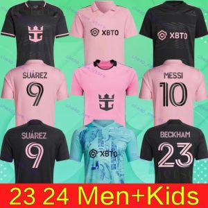 2024 25 maglie da calcio per adulti CF MesSIS SUAREZ Inter MiamiS Matuidi HIGUAIN CAMPANA YEDLIN BECKHAM 23 24 calcio uomo bambino Fans versione MLS kit maglia bambino