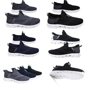 Nuove scarpe pigre One Step da uomo di grandi dimensioni Primavera e autunno Moda casual lavorate a maglia in mesh traspirante Scarpe sportive Stagione autunnale 45