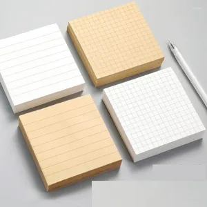 3st/pack Kraft White Color Square Memo Pad For School Office Supplies Stationery Writing Pads to Do List Sticky Notes