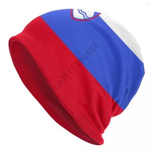 Baskar slovenien flagga beanie bonnet stickade hattar män kvinnor cool unisex vuxna vinter varma skallier mössa mössa