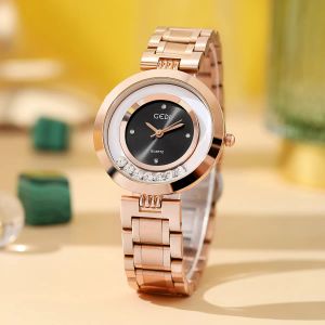 Women's Watch Quicksand Diamond Light Luxury Women's Fashion Senior Sense Rostfritt stål Vattentät klocka med Quartz T6