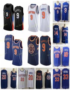 City Earned Edition RJ RJ 9 Barrett Basketball Jerseys Allonzo 14 Trier 20 Kevin Knox Patrick 33 Ewing Walt 10 Frazier Men Stitc6558936