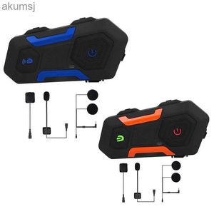 Fones de ouvido de telefone celular V3 PLUS Capacete de motocicleta Bluetooth Headset BT5.0 Duplo 1400M Intercom Equitação Chamada Sem Fio Headset IP65 À Prova D 'Água YQ240304