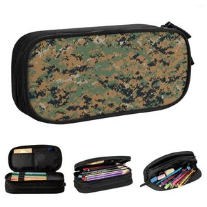 Marpat Woodland Camouflage Astucci per matite Esercito Militare Camo Astucci Portapenne per borsa per studenti Materiale scolastico di cancelleria