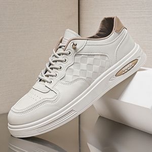 Tênis de corrida masculino conforto plano respirável branco cáqui preto sapatos masculinos formadores tênis esportivos tamanho 39-44 gai color18