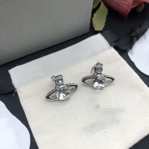 Luxury Fashion Designer Stud Earring Letter Viviane Brand Women Jewelry Metal Pearl Earrings cjeweler Westwood For Woman Saturn Gold Earing 23