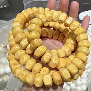 Strand Wholesale Tibet Yak Bone Carving Six Words Proverbs Bones Spirit 108 Tibetan Style Prayer Beads Bracelets