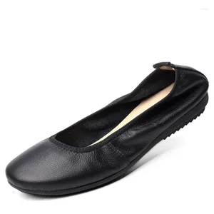 Casual Shoes Fashion Brand Women Leather Ballerina Ballet Flats Foldable And Portable Travel Pregnant For Bridal Wedding