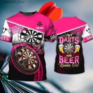 Herr t-shirts herr och kvinnors sport dart t-shirts sommar snabb torkning rund hals korta ärm skjortor harajuku casual stil tops2023 l240304