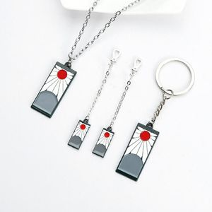 Schlüsselanhänger Anime Dämon Slayer Cosplay Requisiten Ohrring Kimetsu No Yaiba Kamado Tanjirou Anhänger Erwachsene Schmuck Geschenk226C