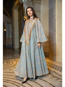 Марокко вечернее платье для женщин мусульманская абайя сетчатая с блестками Джалабия Дубай Абая кафтан Абая ислам Vestidos арабский длинный халат осень 240229