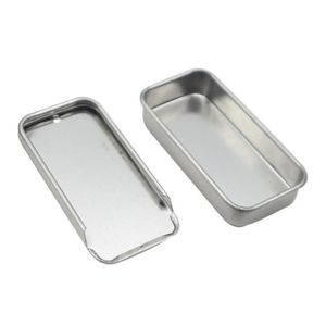 Caixas de armazenamento Caixas rápidas brancas deslizantes caixa de lata embalagem de hortelã recipiente de alimentos pequena caixa de metal tamanho 80x50x15mm fy5343 gota entrega ho dhexh