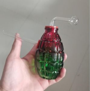 Manufacture MIXED antitank grenade Style hookah smoking water tobacco bong mini cheap glass oil burner pipe dab rig bongs pipe Removable Parts