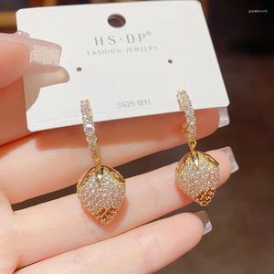 Ohrstecker KoreaJapanischer Stil Schmuck Kristall Erdbeere für Frauen Modeaccessoires Zarte Zirkonia Frucht