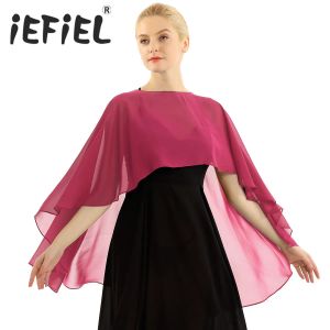 Giacche 7 colori mantelle da matrimonio per feste formali da donna, da donna, da ragazza, in morbido chiffon, scialle lungo da sposa e scialli per cappotti da sole