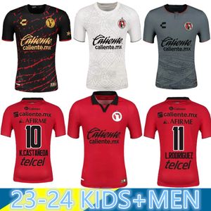 23-24 Tijuana de Xolos piłka nożna 23 24 Club Manotas Martinez Angulo Castillo Rosa Home Away Football Shirt 2023-2024 Dzieci+mężczyźni