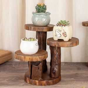 Other Garden Buildings Table Top Succulent Storage Rack Solid Wood Display Stand Home Living Room Retro Shelf Balcony Small Flower Frame PlantStands YQ240304