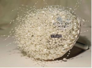 Super Luxury Wedding Bouquet Flowers Crystals Rhinestones Beading Artificial Bridal Bouquet Satin Flowers Garden Church Beach Wedd1981119