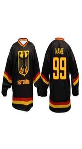 Maglia da hockey su ghiaccio Nik1 Team Germany Deutschland Uomo039s Ricamo cucito Personalizza qualsiasi numero e nome Jerseys6704789