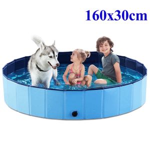 Scatole Piscine per cani pieghevoli Vasca da bagno per animali domestici Vasca da bagno pieghevole portatile Nuoto Stagno da bagno Piscina per cani per bambini Vasche per cani di taglia grande Cucciolo