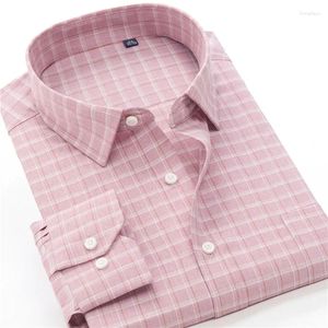 Camisas casuais masculinas 2024 estilos para quatro estações tamanho grande 8xl 9xl 10xl xadrez manga longa camisa negócios solto