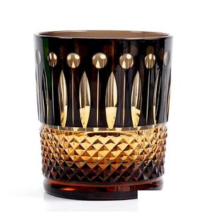 Kieliszki do wina Japońskie Edo Kiriko Picie Kieliszek Old Fashioned Crystal Whisky Cup do wódki bourbon ręcznie koktajl z prezentem Dhhqq