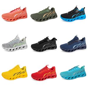 Erkekler Bir Koşu Ayakkabı Gai Siyah Donanma Mavisi Açık Sarı Erkek Eğitmenler Spor Hafif Nefes Alabilir Yürüyüş Ayakkabıları Trendi