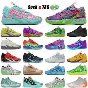 Erkek Kadın Basketbol Ayakkabıları MB1 02 03 Pembe Lamelo Top Ayakkabı Siyah Beyaz Jersey Chaussure Rick ve Morty Chino Açık Atletik Ünlü Dhgates Sneakers Trainers