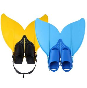 Regulowany syrena pływa płetwa nurkowa oddzielona monofina oddzielona stopa pływacka stopa Flipper Mono płetwa Swim Training Fins For Kids Girls Chłopcy F7045317