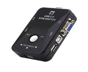 New 2 Port VGA USB KVM Switch Splitter Auto Controller Keyboard Mouse Printer Up to 192014401184661
