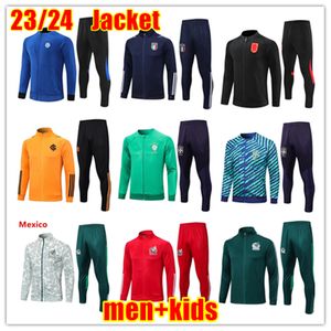 22 23 New National Soccer Wear Tute Giacca da uomo e bambino 22/23 Italia Set giacca full zip bianca BrasileS Portogallo Giacca a maniche lunghe abbigliamento sportivo da jogging