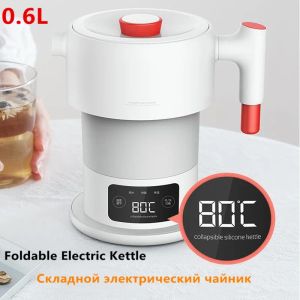 Kettles Foldable Mini Portable Electric Kettle Auto PowerOff Protection 0.6L Kettle Teapot For Travel Home