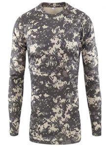 New Outdoor Quick Dry T Shirt Men Tactical Camouflage Long Sleeve Round Neck Sports Army Tshirt Camo Funny 3D Tshirt18812833